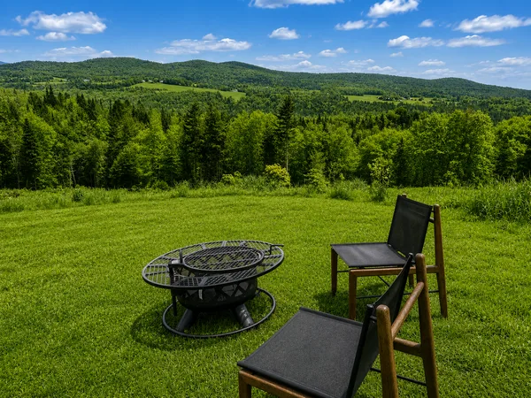 Meadow fire pit with chairs